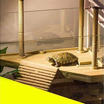 Schildkröten-Plattform, 17,8 x 15,2 x 8,9 cm, Schildkröten-Plattform Basking Plattform dekorative Reptilien-Frosch Pier schwimmende Plattform Rampe Leiter Tank mit Rampe Leiter für Aquarien Tank von Estink-