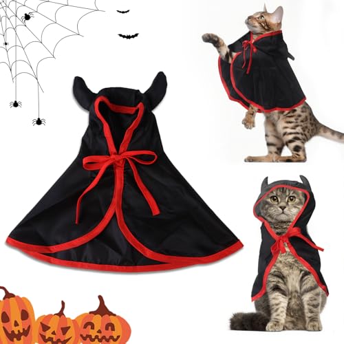 Halloween-Kostüm für Haustiere, Vampir-Kostüm, Umhang, Zubehör, schwarze Katze, Zauberer, Umhang, Welpe, Hexenhalsband, Umhang, Halloween, Cosplay, Kleidung für Katzen, kleine Hunde Halloween-Kostüm für Haustiere, Vampir-Kostüm, Umhang, Zubehör, schwarze Katze, Zauberer, Umhang, Welpe, Hexenhalsband, Umhang, Halloween, Cosplay, Kleidung für Katzen, kleine Hunde von Estivaux