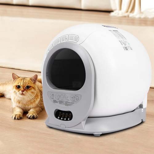 65L Automatische Katzentoilette Selbstreinigend Smart Katzenklo für 1-8kg Katzen Smart Self-Cleaning Litter Box mit Geruchsbeseitigerin/Echtzeit-Überwachung/Gewichtssensoren, inkl.1x Müllsäcke 65L Automatische Katzentoilette Selbstreinigend Smart Katzenklo für 1-8kg Katzen Smart Self-Cleaning Litter Box mit Geruchsbeseitigerin/Echtzeit-Überwachung/Gewichtssensoren, inkl.1x Müllsäcke von Esyogen