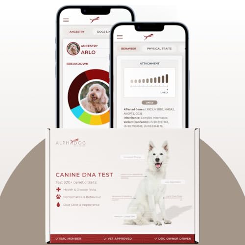 Etalon Diagnostics AlphaDog DNA Verhaltensmerkmale & Rassenzusammensetzungsanalyse-Kit mit personalisiertem Marktplatzzugang – Hunde-DNA-Test zur Rassenidentifikation, Verhaltenseinblicke und mehr von Etalon Diagnostics