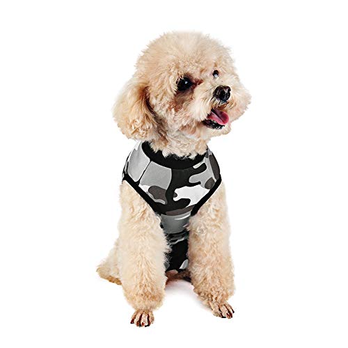 Etdane Recovery Suit for Dog Cat After Surgery, Surgical Onesies for Female Male Doggy Pet Postoperative Vest Shirt Alternative Cone E-Collar Abdominal Wound Protector Camouflage Large von Etdane