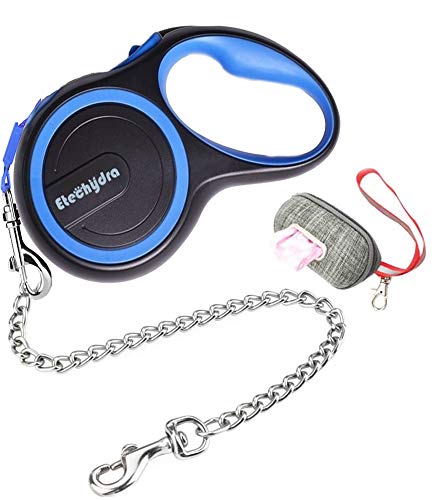 Etechydra Einziehbare Hundeleine Strapazierfähig mit Anti-Biss-Stahlkette, Hundeleine 5 m mit Kette Leinen Nylonband Rollleinen, Ausziehbar Hundeleine für mittelgroße Große Hunde,Blau Etechydra Einziehbare Hundeleine Strapazierfähig mit Anti-Biss-Stahlkette, Hundeleine 5 m mit Kette Leinen Nylonband Rollleinen, Ausziehbar Hundeleine für mittelgroße Große Hunde,Blau von Etechydra