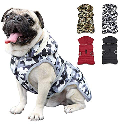 Etechydra Winter Hundejacke with Abnehmbarem Hut, Hundemantel Wasserdicht Reflektierend Hund Mantel Warme Hoodie Fleece Welpenmantel, Jacken für Kleine Mittlerer Große Hunde, Weiß, S Etechydra Winter Hundejacke with Abnehmbarem Hut, Hundemantel Wasserdicht Reflektierend Hund Mantel Warme Hoodie Fleece Welpenmantel, Jacken für Kleine Mittlerer Große Hunde, Weiß, S von Etechydra