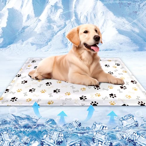 Kühlmatte für Hunde & Katzen,60 X 50cm Kühlmatte Katzen,Selbstkühlende Hundematte,Dog Cooling Mat Für Kleine Grosse Hunde,Kühldecke Hundebett für Zuhause Unterwegs Oder im Auto, Waschbar, Sommer Kühlmatte für Hunde & Katzen,60 X 50cm Kühlmatte Katzen,Selbstkühlende Hundematte,Dog Cooling Mat Für Kleine Grosse Hunde,Kühldecke Hundebett für Zuhause Unterwegs Oder im Auto, Waschbar, Sommer von Eteiylt