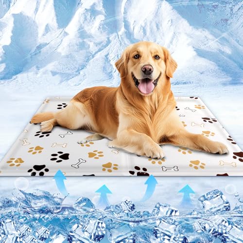 Kühlmatte für Hunde & Katzen,90 x 60cm Kühlmatte Katzen,Selbstkühlende Hundematte,Dog Cooling Mat Für Kleine Grosse Hunde,Kühldecke Hundebett für Zuhause Unterwegs Oder im Auto, Waschbar, Sommer Kühlmatte für Hunde & Katzen,90 x 60cm Kühlmatte Katzen,Selbstkühlende Hundematte,Dog Cooling Mat Für Kleine Grosse Hunde,Kühldecke Hundebett für Zuhause Unterwegs Oder im Auto, Waschbar, Sommer von Eteiylt
