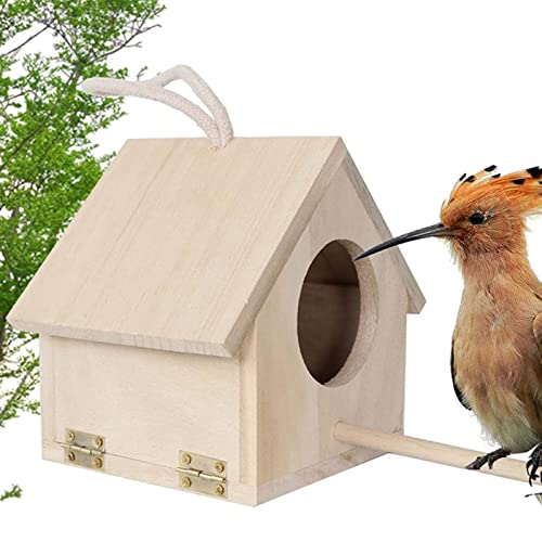 Eteslot Sittich-Nistkasten - Käfigbox für Vogelvolieren,Wellensittich-Nistkasten, Papageien-Paarungsbox, Holz-Zuchtbox für Lovebirds, Papageienhaus, Vogelhaus für Käfig von Eteslot
