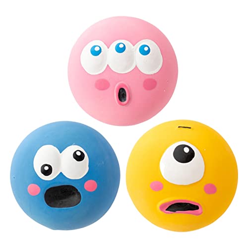 Squeaky Dog Balls Toy, Big Eyes Bouncy Dog Balls Interactive Dog Toys, Jumping Activation Dog Balls, Christmas Dog Toy, Funny Tough Chew Toys for Puppy Small Dog Cat von Eteslot