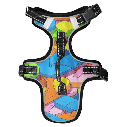 Chalecos para Perros Hundegeschirr, niedlich, Cartoon-Schuhe, reflektierend, für den Sommer, bunt, für Boston Terrier, Wandern, dehnbare Tierweste für Hunde mit Griff, Größe M Chalecos para Perros Hundegeschirr, niedlich, Cartoon-Schuhe, reflektierend, für den Sommer, bunt, für Boston Terrier, Wandern, dehnbare Tierweste für Hunde mit Griff, Größe M von EtherSpher