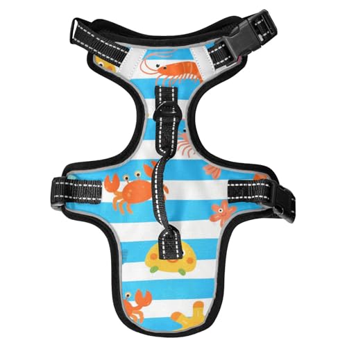 Chalecos para Perros Hundegeschirr, reflektierend, für Dogge, Wandern, mit Griff, Blau / Weiß gestreift, Größe M Chalecos para Perros Hundegeschirr, reflektierend, für Dogge, Wandern, mit Griff, Blau / Weiß gestreift, Größe M von EtherSpher