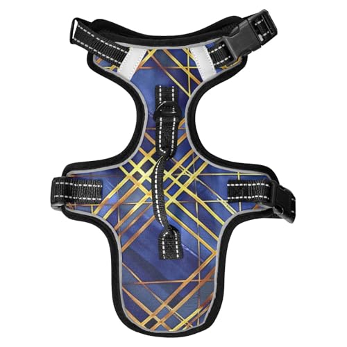 Chalecos para Perros Hundegeschirr, reflektierend, für Rottweiler, mit Griff, Blau und Gold, kariert, Größe M Chalecos para Perros Hundegeschirr, reflektierend, für Rottweiler, mit Griff, Blau und Gold, kariert, Größe M von EtherSpher