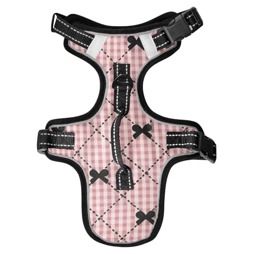 Chalecos para Perros Hundegeschirr mit Schleife, reflektierend, personalisierbar für Tierspaziergänge, mit Griff, Größe M, Schwarz und Rosa Chalecos para Perros Hundegeschirr mit Schleife, reflektierend, personalisierbar für Tierspaziergänge, mit Griff, Größe M, Schwarz und Rosa von EtherSpher