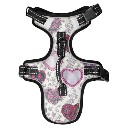 Chalecos para Perros Hundeweste im Retro-Stil mit Herzmotiv, bunt, reflektierend, für Dobermann, Nachtspaziergänge, Größe L mit Griff, Größe M Chalecos para Perros Hundeweste im Retro-Stil mit Herzmotiv, bunt, reflektierend, für Dobermann, Nachtspaziergänge, Größe L mit Griff, Größe M von EtherSpher