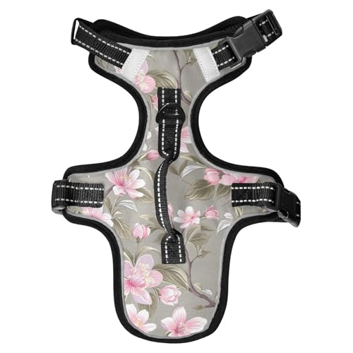 Chalecos para Perros Reflektierende Hundeweste für Spaziergänge bei Nacht, mit Griff, Vintage-Stil, rosa Blumen, Größe M Chalecos para Perros Reflektierende Hundeweste für Spaziergänge bei Nacht, mit Griff, Vintage-Stil, rosa Blumen, Größe M von EtherSpher