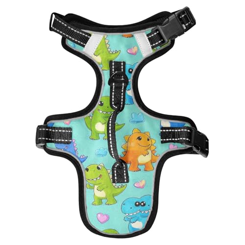 Chalecos para Perros Reflektierende Westen für Hunde mit Griff, Cartoon-Tier-Dinosaurier, bunt, für Rottweiler, Wandern, Hundewesten für große Hunde mit Griff, Größe M Chalecos para Perros Reflektierende Westen für Hunde mit Griff, Cartoon-Tier-Dinosaurier, bunt, für Rottweiler, Wandern, Hundewesten für große Hunde mit Griff, Größe M von EtherSpher