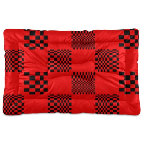EtherSpher Buffalo Plaid Multi Check Red Black Washable Dog Sleeping Mattress Non-Slip Soft Comfortable Pet Mat for Medium/Large Dogs 91.4 cm x 61.0 cm EtherSpher Buffalo Plaid Multi Check Red Black Washable Dog Sleeping Mattress Non-Slip Soft Comfortable Pet Mat for Medium/Large Dogs 91.4 cm x 61.0 cm von EtherSpher