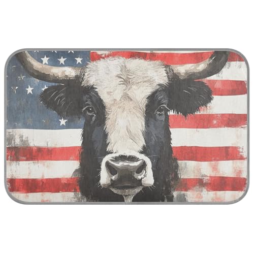 EtherSpher Buffalo Plaid USA Stars Patriotische Sommer-Kühlmatten für große Hunde, selbstkühlendes Katzenbett für draußen, für Tiere, Katzen, Innenbereich, weicher Manta, Refrescante para perro, M von EtherSpher
