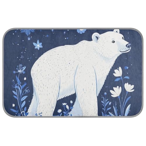 EtherSpher Cartoon-Decke mit niedlichem weißem Eisbär, kühlend, matt, selbstkühlende Decke für Outdoor-Katzen, für Haustiere, Außenkatzen, wasserdicht, Größe M von EtherSpher