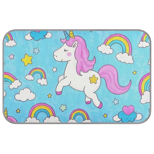 EtherSpher Cartoon Niedliche weiße Regenbogen-Einhörner Sommer Kühlprodukte Selbstkühlende Pads für Hunde für Chihuahua Outdoor Portable Tapete enfriador para Perros M EtherSpher Cartoon Niedliche weiße Regenbogen-Einhörner Sommer Kühlprodukte Selbstkühlende Pads für Hunde für Chihuahua Outdoor Portable Tapete enfriador para Perros M von EtherSpher