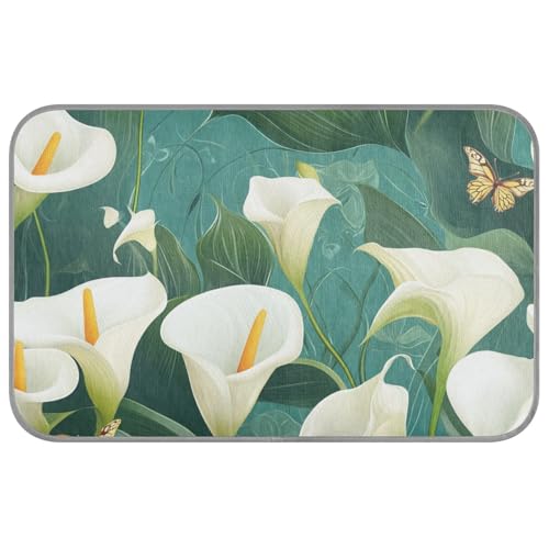 EtherSpher Chic Calla Lily Haustierkissen, selbstkühlendes Katzenbett für den Innenbereich, für Hunde, Reiseutensilien, Mantas frías para Perros M, Türkis von EtherSpher