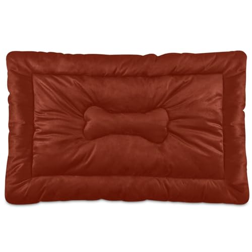 EtherSpher Cinnabar Haustierbett-Matte, waschbar, rutschfest, weich, bequem, für mittelgroße und große Hunde, 91,4 x 61 cm, Rot EtherSpher Cinnabar Haustierbett-Matte, waschbar, rutschfest, weich, bequem, für mittelgroße und große Hunde, 91,4 x 61 cm, Rot von EtherSpher
