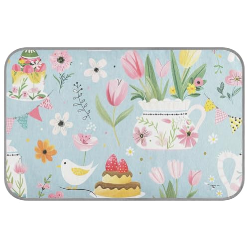 EtherSpher Fresh Flower Cups Frühlingsblau Sommer Hundehütte kühlend selbstkühlend Bett für draußen für Hunde Katzen Outdoor nicht elektrisch cama fria para perro M von EtherSpher