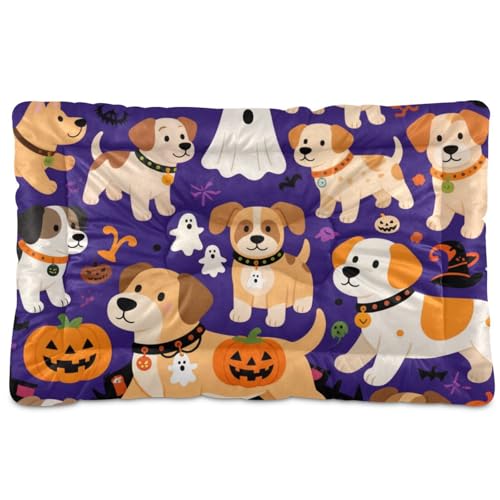 EtherSpher Halloween-Schlafmatte, waschbar, rutschfest, weich, bequem, für mittelgroße und große Hunde, 91,4 x 61 cm, Gelb EtherSpher Halloween-Schlafmatte, waschbar, rutschfest, weich, bequem, für mittelgroße und große Hunde, 91,4 x 61 cm, Gelb von EtherSpher