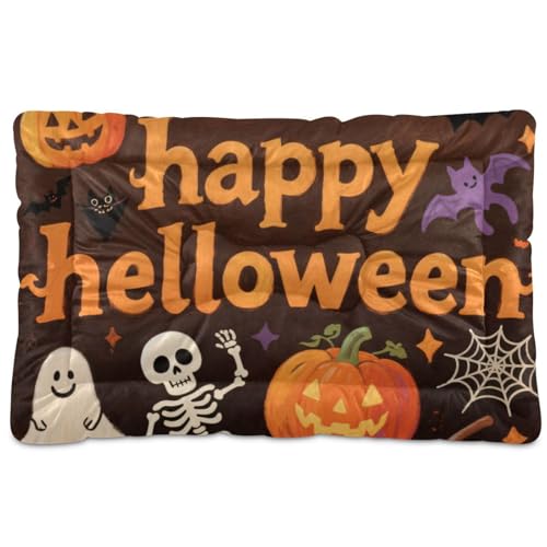 EtherSpher Halloween-Schlafmatte, waschbar, rutschfest, weich, bequem, für mittelgroße und große Hunde, 91,4 x 61 cm, Gelb EtherSpher Halloween-Schlafmatte, waschbar, rutschfest, weich, bequem, für mittelgroße und große Hunde, 91,4 x 61 cm, Gelb von EtherSpher
