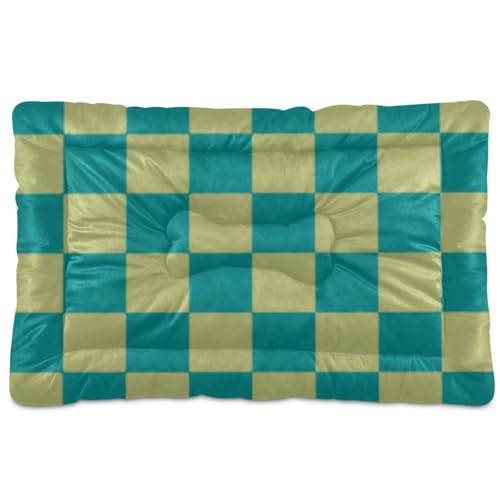 EtherSpher Haustierbett, waschbar, rutschfest, weich, bequem, für mittelgroße und große Hunde, 91,4 x 61 cm, Blaugrün / Khaki EtherSpher Haustierbett, waschbar, rutschfest, weich, bequem, für mittelgroße und große Hunde, 91,4 x 61 cm, Blaugrün / Khaki von EtherSpher
