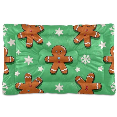 EtherSpher Hunde-Schlafmatratze mit Lebkuchenmotiv, waschbar, weich, bequem, rutschfeste Unterseite, für mittelgroße und große Hunde, 91,4 x 61 cm, Braun EtherSpher Hunde-Schlafmatratze mit Lebkuchenmotiv, waschbar, weich, bequem, rutschfeste Unterseite, für mittelgroße und große Hunde, 91,4 x 61 cm, Braun von EtherSpher