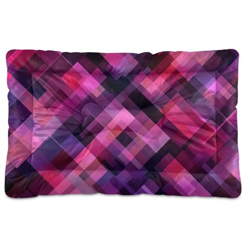 EtherSpher Hunde- und Katzenbett, waschbar, Rhomboid, weich, bequem, rutschfeste Unterseite, für mittelgroße und große Hunde, 91,4 x 61 cm, Violett / Rot EtherSpher Hunde- und Katzenbett, waschbar, Rhomboid, weich, bequem, rutschfeste Unterseite, für mittelgroße und große Hunde, 91,4 x 61 cm, Violett / Rot von EtherSpher