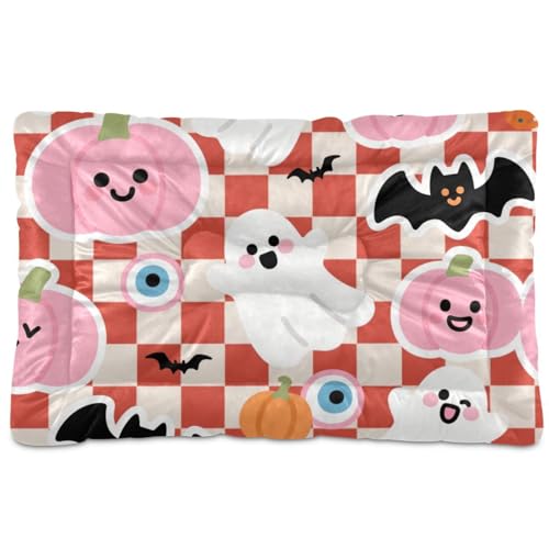 EtherSpher Hundebett, waschbar, Halloween-Kürbis, weich, bequem, rutschfeste Unterseite, für mittelgroße und große Hunde, 91,4 x 61 cm, Rosa EtherSpher Hundebett, waschbar, Halloween-Kürbis, weich, bequem, rutschfeste Unterseite, für mittelgroße und große Hunde, 91,4 x 61 cm, Rosa von EtherSpher