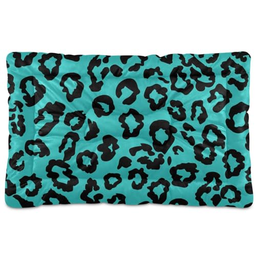 EtherSpher Hundebett-Matte mit Leopardenmuster, waschbar, weich, bequem, rutschfeste Unterseite, für mittelgroße und große Hunde, 91,4 x 61 cm, Blaugrün EtherSpher Hundebett-Matte mit Leopardenmuster, waschbar, weich, bequem, rutschfeste Unterseite, für mittelgroße und große Hunde, 91,4 x 61 cm, Blaugrün von EtherSpher