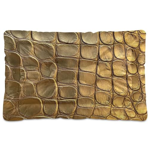 EtherSpher Hundebett mit goldfarbener Krokodilhaut-Textur, waschbar, weich, bequem, rutschfeste Unterseite, Haustierbett für große, mittelgroße und kleine Hunde, 91,4 x 61 cm EtherSpher Hundebett mit goldfarbener Krokodilhaut-Textur, waschbar, weich, bequem, rutschfeste Unterseite, Haustierbett für große, mittelgroße und kleine Hunde, 91,4 x 61 cm von EtherSpher