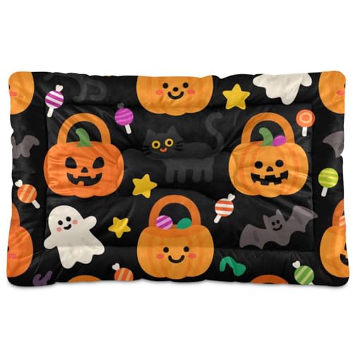 EtherSpher Hundehütte mit Halloween-Kürbis, waschbar, weich, bequem, rutschfeste Unterseite, für große, mittelgroße und kleine Hunde, 91,4 x 61 cm, Orange EtherSpher Hundehütte mit Halloween-Kürbis, waschbar, weich, bequem, rutschfeste Unterseite, für große, mittelgroße und kleine Hunde, 91,4 x 61 cm, Orange von EtherSpher