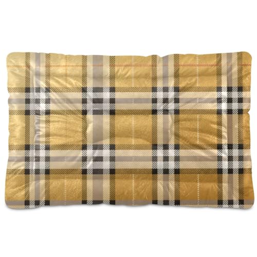 EtherSpher Hundematratze, waschbar, weich, bequem, rutschfeste Unterseite, für mittelgroße und große Hunde, 91,4 x 61 cm, Schwarz / Weiß / Gold EtherSpher Hundematratze, waschbar, weich, bequem, rutschfeste Unterseite, für mittelgroße und große Hunde, 91,4 x 61 cm, Schwarz / Weiß / Gold von EtherSpher