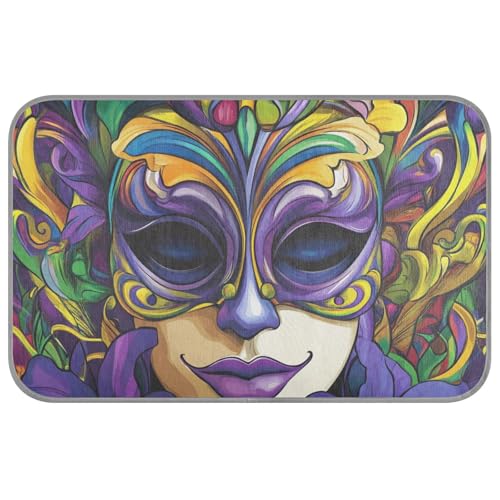 EtherSpher Irises Happy Mardi Gras Kühldecke, für den Sommer, selbstkühlende Katzenbetten für Outdoor-Katzen, für Katzen, Outdoor, abnehmbar, Violett und Gold, Größe M von EtherSpher