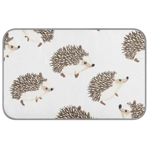 EtherSpher Kühlendes Sommerbett mit Cartoon-Igel, selbstkühlendes Katzenbett für draußen, für Welpen, Outdoor, Katze, bequem, Größe M, Weiß von EtherSpher