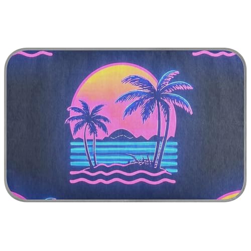 EtherSpher Kühlmatte für den Sommer, Neon-Kokosnussbaum, Sonnenuntergang, Sommer, selbstkühlend, Katzendecken für Innen, Katzen, Outdoor, Haustier, rutschfest, esterilla refrescante para Perros M EtherSpher Kühlmatte für den Sommer, Neon-Kokosnussbaum, Sonnenuntergang, Sommer, selbstkühlend, Katzendecken für Innen, Katzen, Outdoor, Haustier, rutschfest, esterilla refrescante para Perros M von EtherSpher