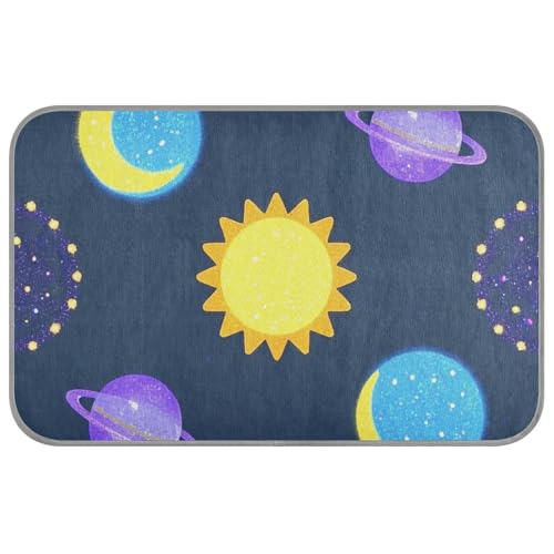 EtherSpher Künstliche Glitzer-Decke mit Cartoon-Universum, Sonne, Mond, Sommer, Tier, kühlend, selbstkühlend, für Outdoor-Katzen, rutschfest, Camas Frias Para, Perros, M von EtherSpher