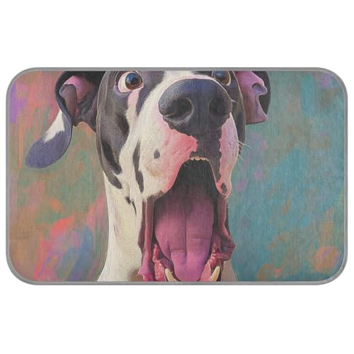 EtherSpher Lustige weiße Dogge, Sommer-Kühlmatte, selbstkühlende Decken für den Innenbereich, Katzen, für Welpen, Katzen, Outdoor, wasserdicht, Mantas frías para Perros M von EtherSpher