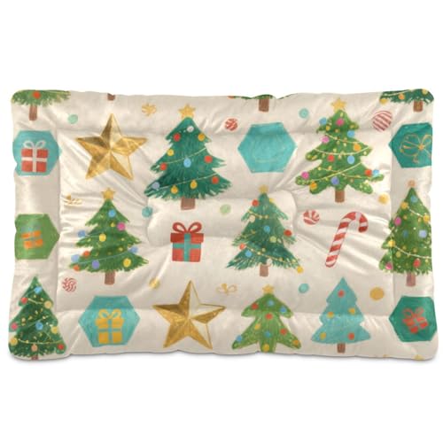 EtherSpher Merry Christmas Haustierbett, waschbar, weich, bequem, rutschfeste Unterseite, für mittelgroße und große Hunde, 91,4 x 61 cm, Grün EtherSpher Merry Christmas Haustierbett, waschbar, weich, bequem, rutschfeste Unterseite, für mittelgroße und große Hunde, 91,4 x 61 cm, Grün von EtherSpher