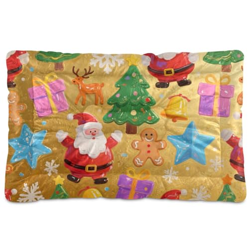 EtherSpher Merry Christmas Hundebett, waschbar, weich, bequem, rutschfeste Unterseite, für große, mittelgroße und kleine Hunde, 91,4 x 61 cm, Rot EtherSpher Merry Christmas Hundebett, waschbar, weich, bequem, rutschfeste Unterseite, für große, mittelgroße und kleine Hunde, 91,4 x 61 cm, Rot von EtherSpher