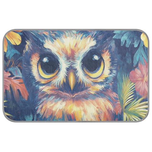 EtherSpher Natur Eule Sommerdecken für mittelgroße Hunde, waschbar, selbstkühlendes Bett für Katzen, Outdoor, Welpen, draußen, Sommer, Esterilla refrescante para Perros M von EtherSpher
