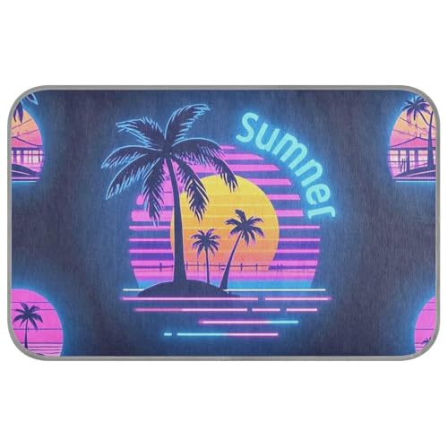 EtherSpher Sommer-Kühlmatte für Hunde, Neon-Kokosnussbaum, Sonnenuntergang, selbstkühlende Pads für Hunde für Katzen, Hunde, draußen, einzigartiger Manta refrescante para perro M EtherSpher Sommer-Kühlmatte für Hunde, Neon-Kokosnussbaum, Sonnenuntergang, selbstkühlende Pads für Hunde für Katzen, Hunde, draußen, einzigartiger Manta refrescante para perro M von EtherSpher