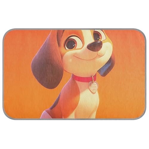 EtherSpher Süße Cartoon-Hundedecke für den Sommer, kühlend, selbstkühlend, für große Hunde für Hunde, Outdoor, Katzen, Haustier, Sommer, Größe M, Braun von EtherSpher