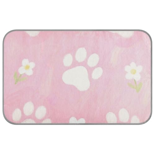 EtherSpher Süße Sommer-Kühldecke mit Blumenpfotenabdrücken, selbstkühlende Decke für Katzen für Kaninchen, Indoor-Katzen, weiche Esterilla-Refrescante para perros, Größe M EtherSpher Süße Sommer-Kühldecke mit Blumenpfotenabdrücken, selbstkühlende Decke für Katzen für Kaninchen, Indoor-Katzen, weiche Esterilla-Refrescante para perros, Größe M von EtherSpher