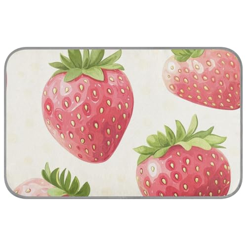 EtherSpher Summer Fresh Strawberries Sommer-Outdoor-Hunde-Kühlmatte, selbstkühlendes Katzenbett für Hunde, Outdoor, Katzen, Essentials, Camas Frias Para, Perros, M von EtherSpher