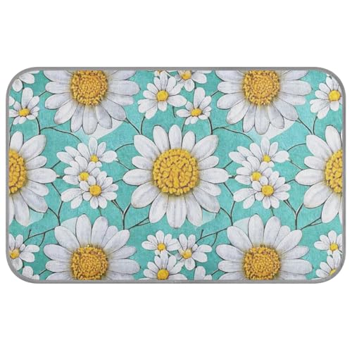 EtherSpher Trendige kühlende Sommerdecke mit Gänseblümchen-Blumenmuster, selbstkühlende Decke für Hunde und Katzen, Outdoor, Katze, Essentials, Cama Refrescante para Perros M, Weiß / Türkis EtherSpher Trendige kühlende Sommerdecke mit Gänseblümchen-Blumenmuster, selbstkühlende Decke für Hunde und Katzen, Outdoor, Katze, Essentials, Cama Refrescante para Perros M, Weiß / Türkis von EtherSpher