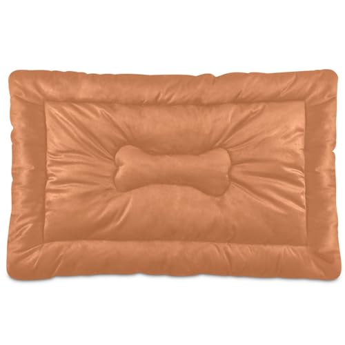 EtherSpher Waschbare Haustiermatratze, rutschfest, weich, bequem, für große, mittelgroße und kleine Hunde, 91,4 x 61 cm, Hellorange von EtherSpher