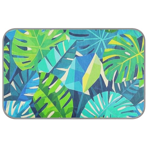 Geometrisches abstraktes Palmblatt-Sommer-Kühl-Hundebett, selbstkühlende Matte für Hunde für Hunde, Outdoor, Haustier, waschbar, Manta refrescante para perro, M von EtherSpher